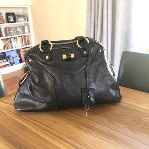 YSL muse bag- black leather